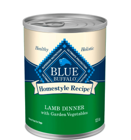 Blue Buffalo Homestyle Recipe Adult Wet Dog Food, Lamb Dinner, 12.5-oz. Can