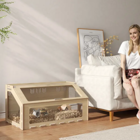 39 Inch Hamster Cage Habitat With Acrylic Window & Openable Top For  Hamster